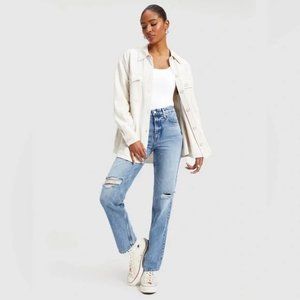GOOD AMERICAN 90S ICON STRAIGHT LEG JEANS